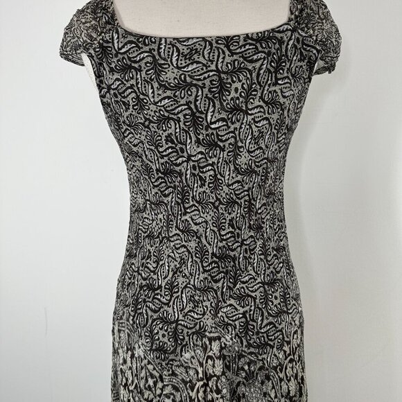 VTG Charter Club Midi Dress Sz 8 Floral V Neck Babydoll Sleeveless Fairy Preppy - Picture 9 of 13